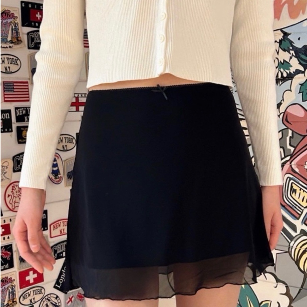 Brandy Melville Ciara Sheer Miniskirt